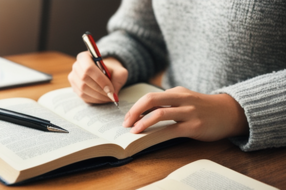 Person reading a book