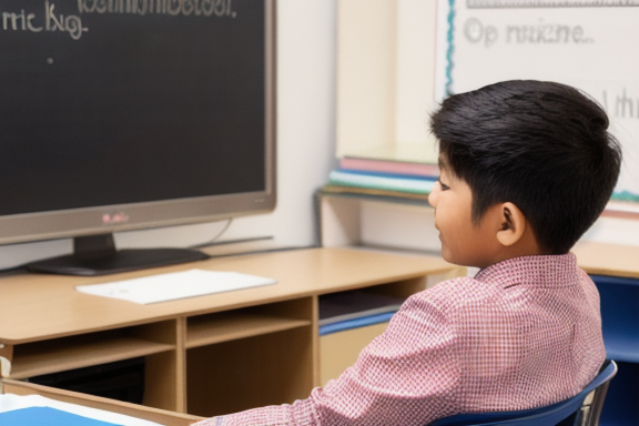 Teacher helping student with pronunciation