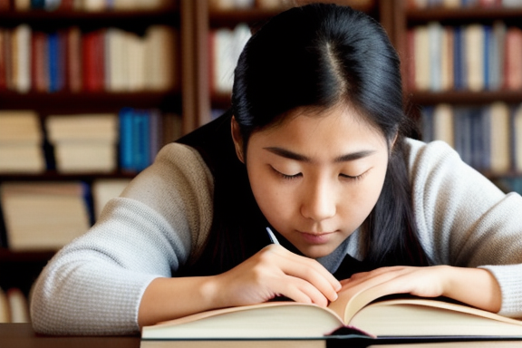 Person studying English books