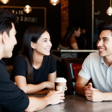 Group of friends having a casual conversation