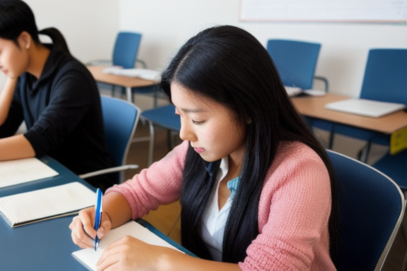 Student studying