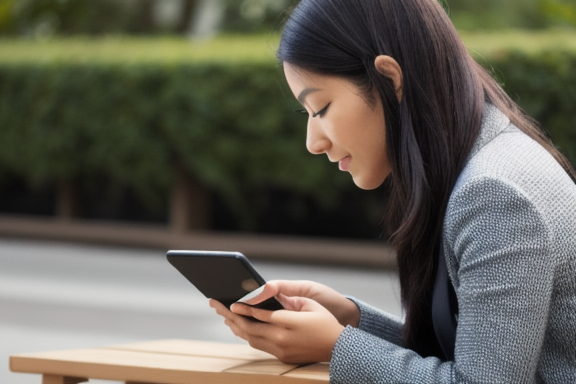 Person using a language learning app on a smartphone