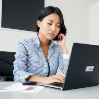 A person studying business English vocabulary with flashcards