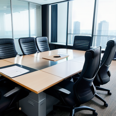 Group of professionals having a meeting in a modern office