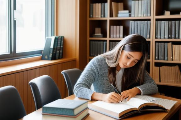 Person studying with focus and concentration